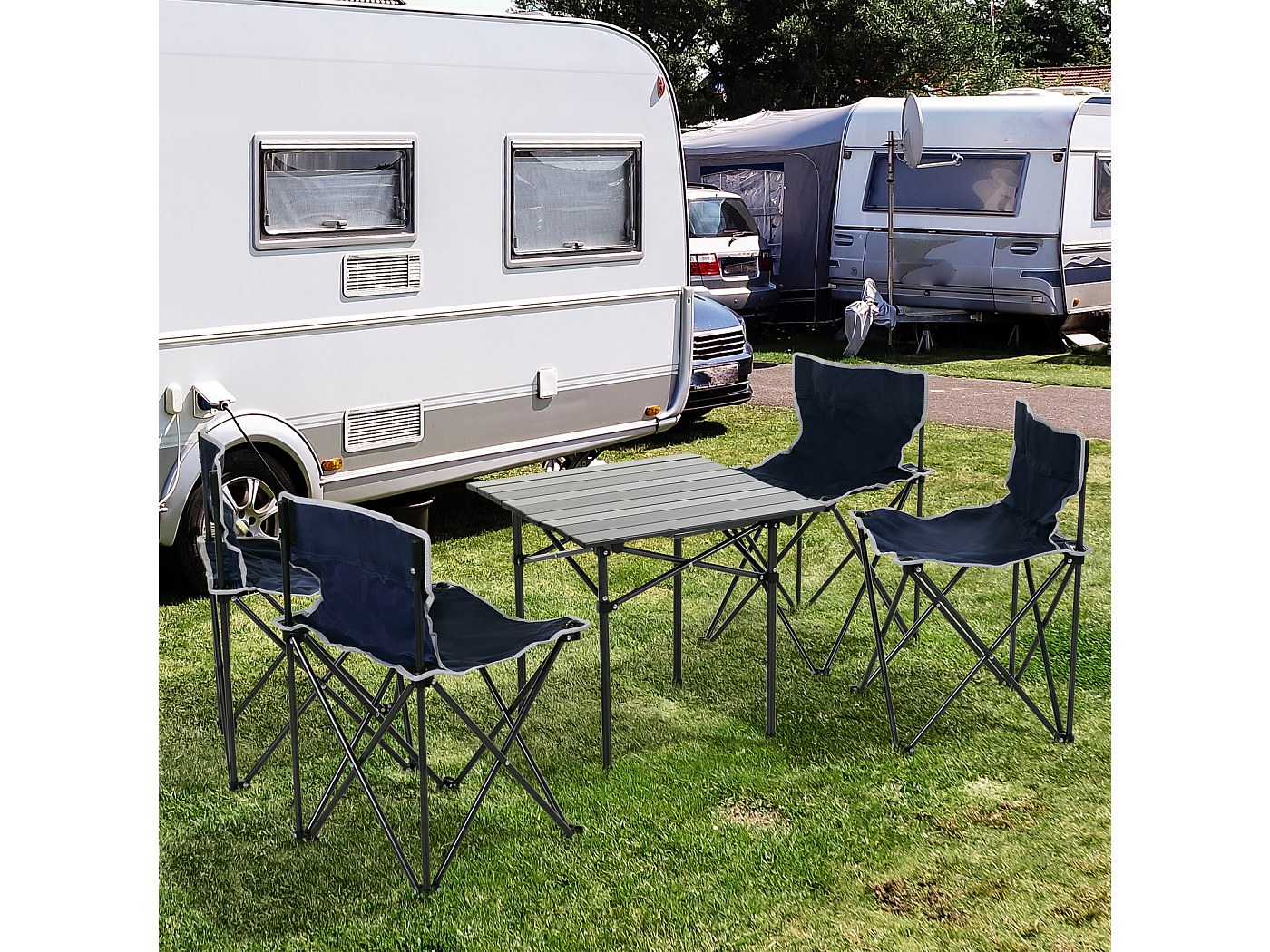 Table De Camping Pliable Avec Sac De Transport - Pratique Pour Barbecue Et Extérieur