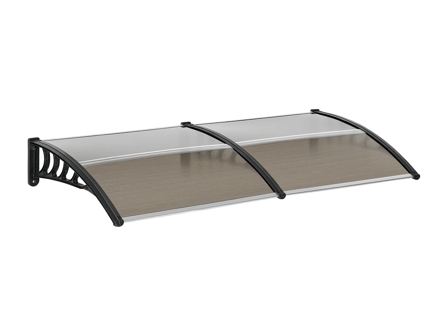 Tejadillo de protección marrón 200x96x27 cm Outsunny