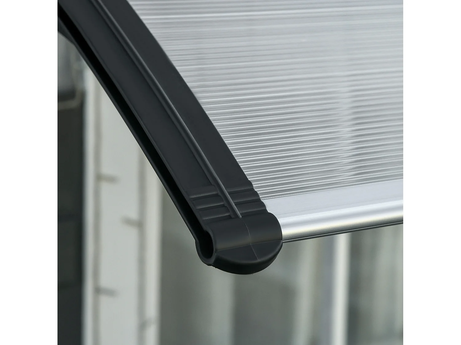 Tejadillo de protección transparente 303x96x27 cm Outsunny