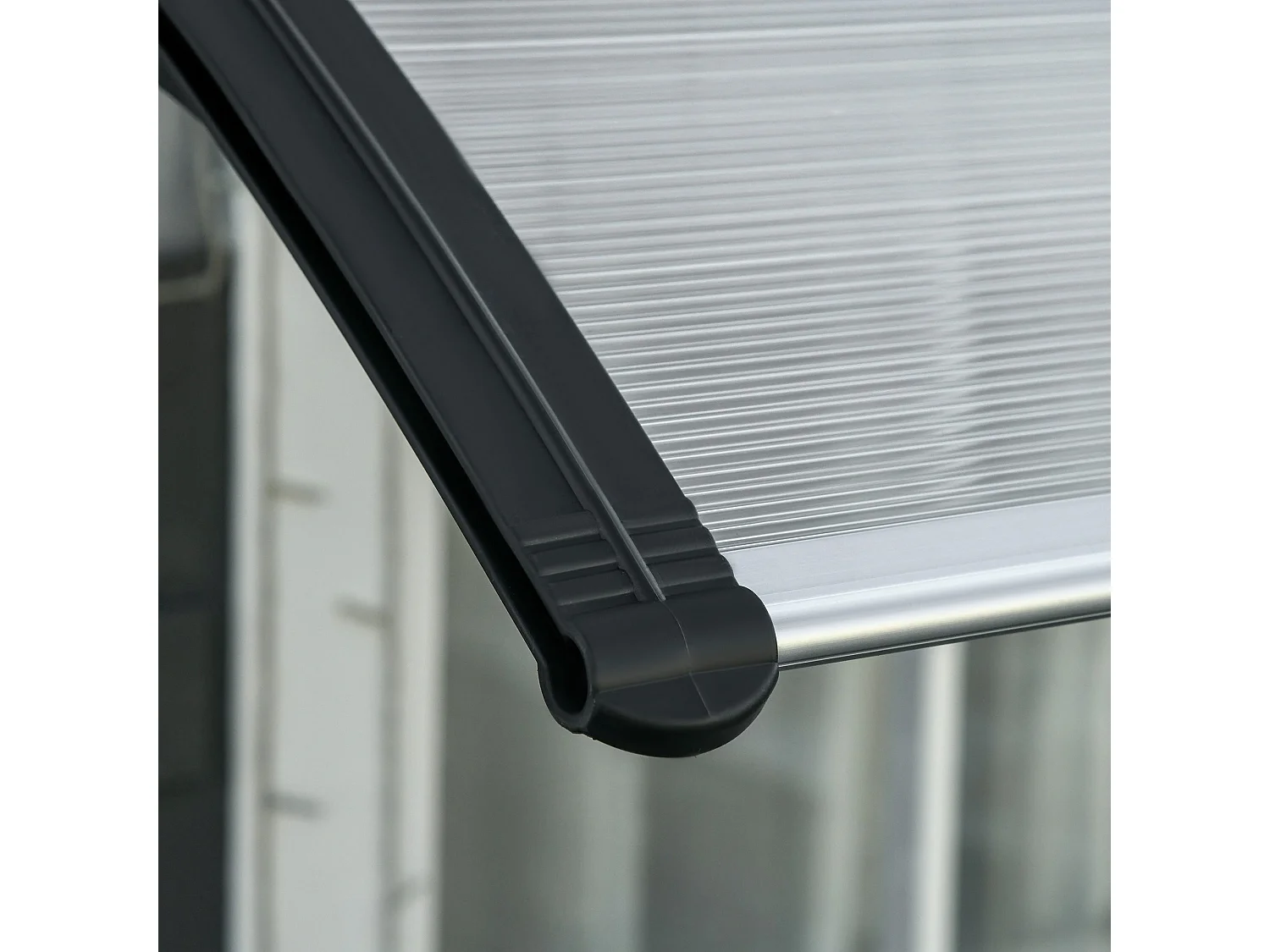 Tejadillo de protección transparente 303x96x27 cm Outsunny