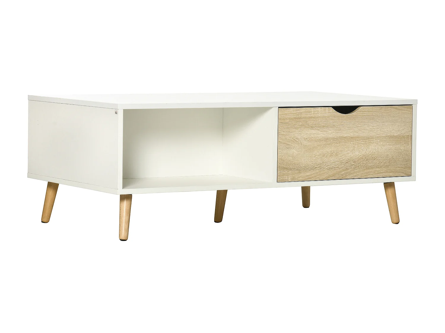 Mesa de centro blanco 106x58x39.5 cm HOMCOM