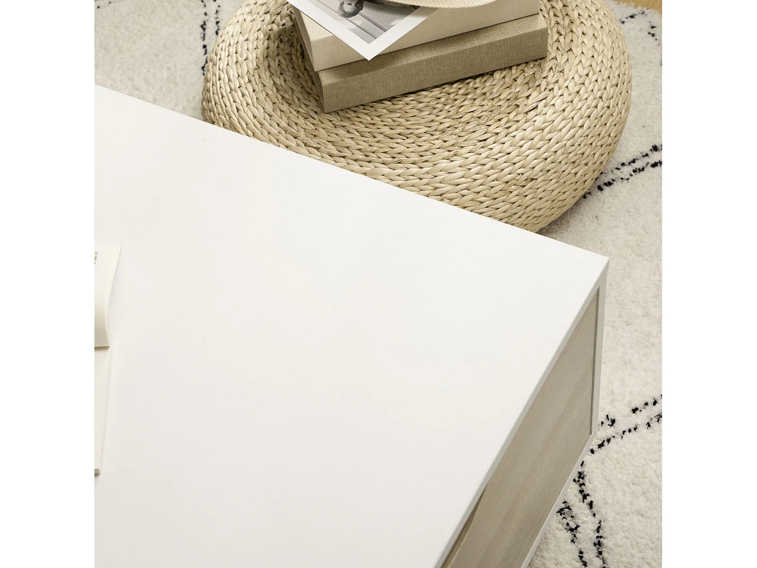 Mesa de centro blanco 106x58x39.5 cm HOMCOM