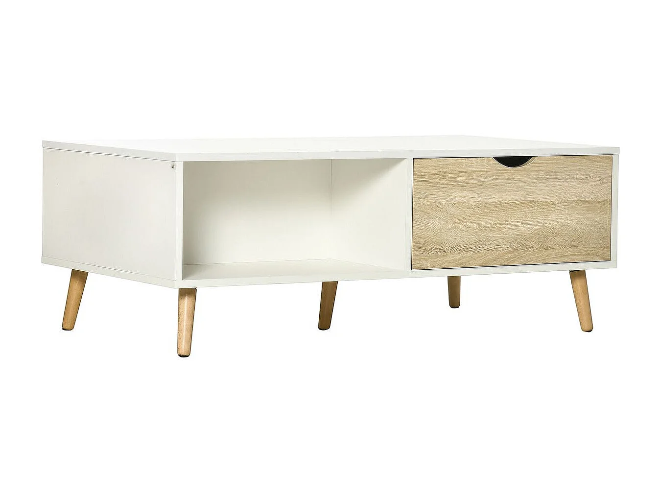 Mesa de centro blanco 106x58x39.5 cm HOMCOM