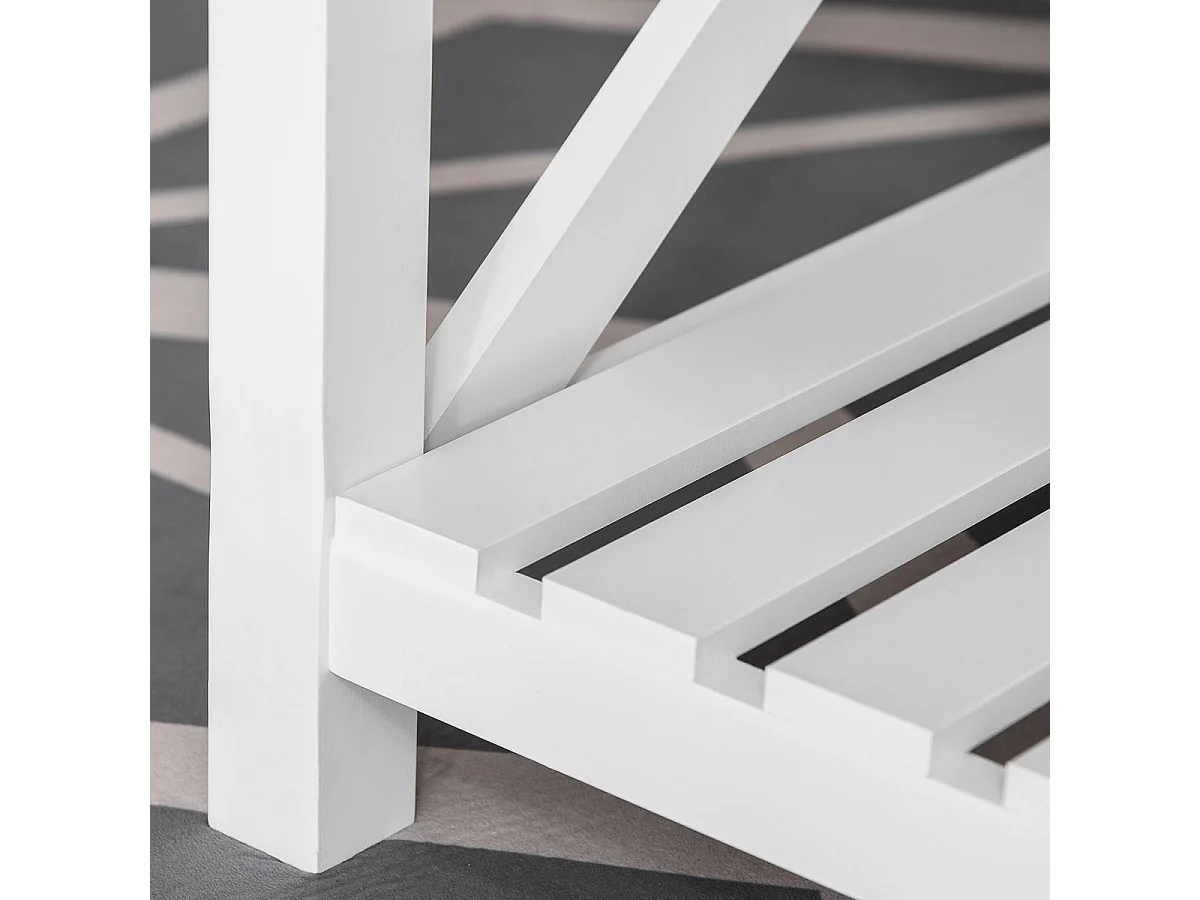 Mesa de centro natural y blanco 116x60x48 cm HOMCOM