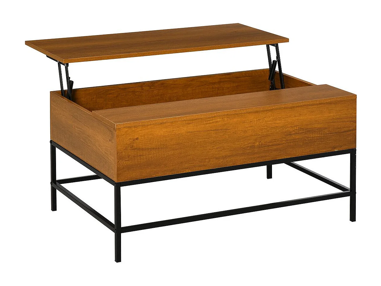 Mesa de centro elevable madera natural 90x60,5x45,5cm HOMCOM