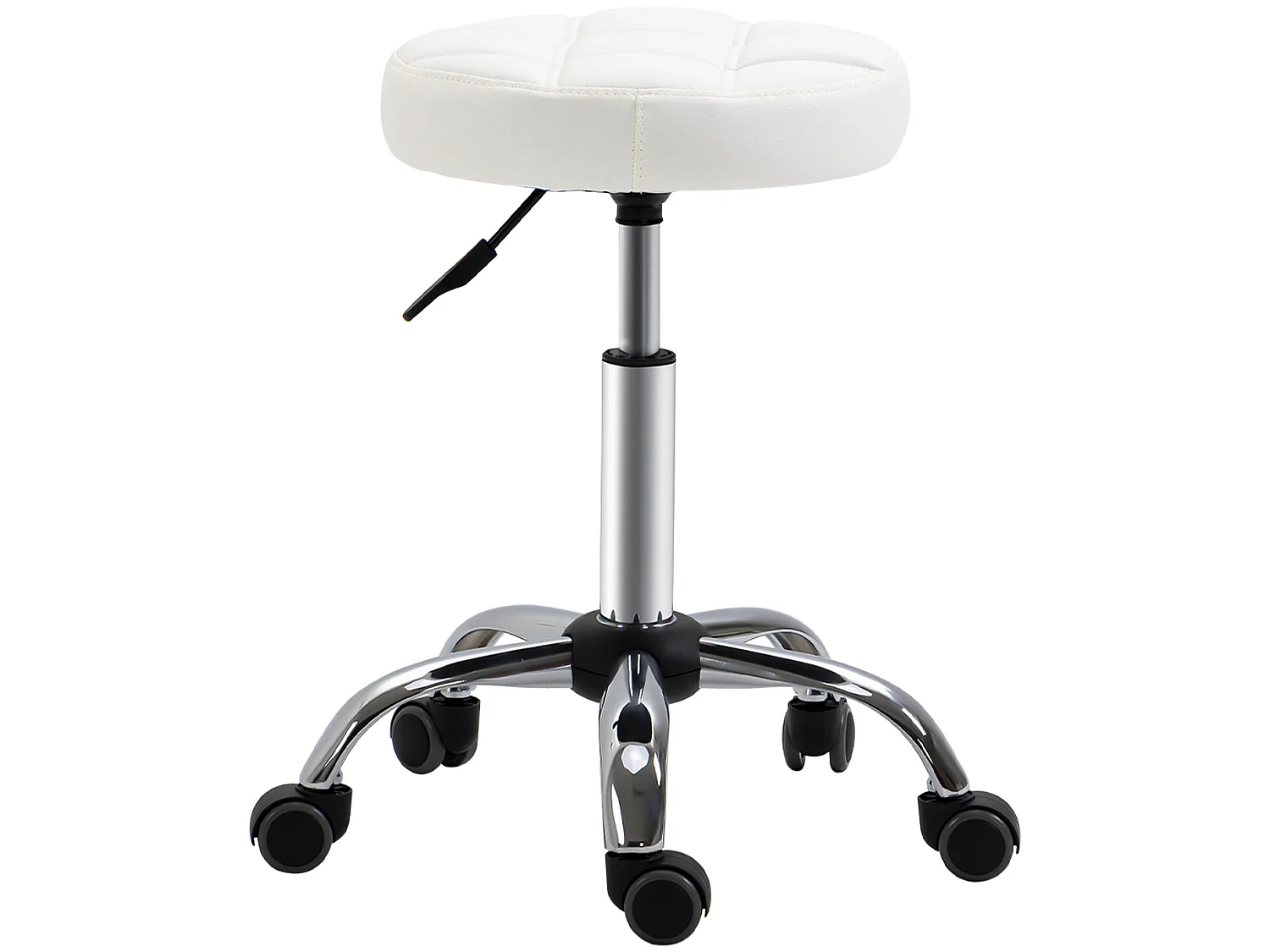 Taburete giratorio blanco 35.5x35.5x63 cm HOMCOM