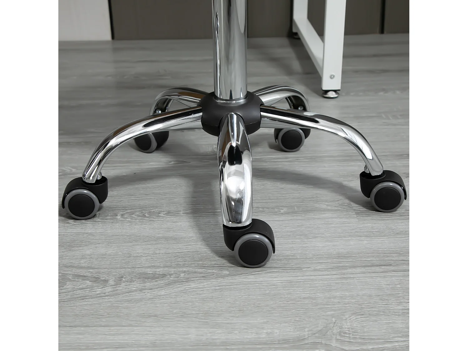 Taburete giratorio blanco 35.5x35.5x63 cm HOMCOM