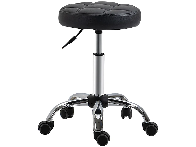 Taburete giratorio negro 35.5x35.5x63 cm HOMCOM