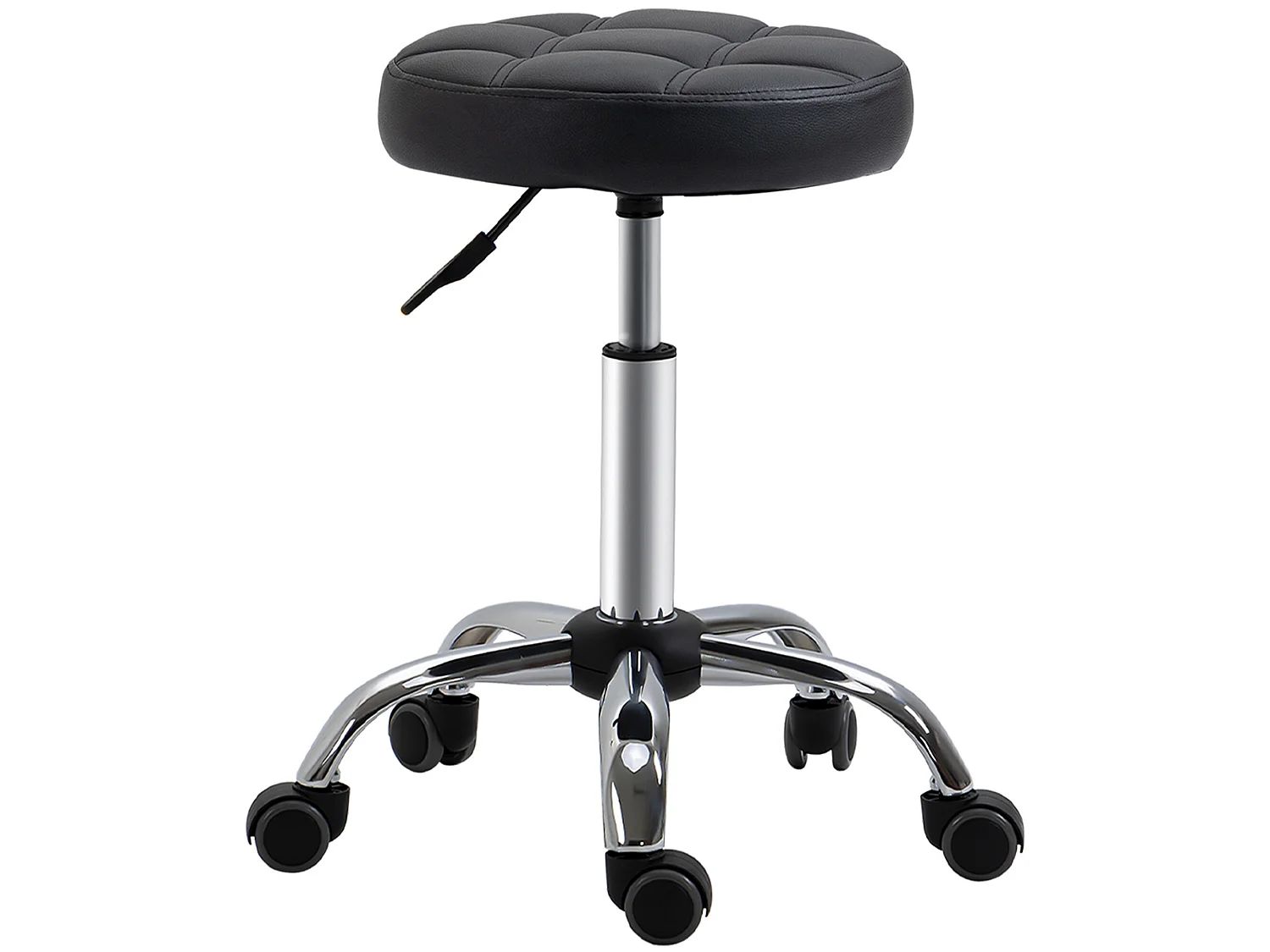 Taburete giratorio negro 35.5x35.5x63 cm HOMCOM