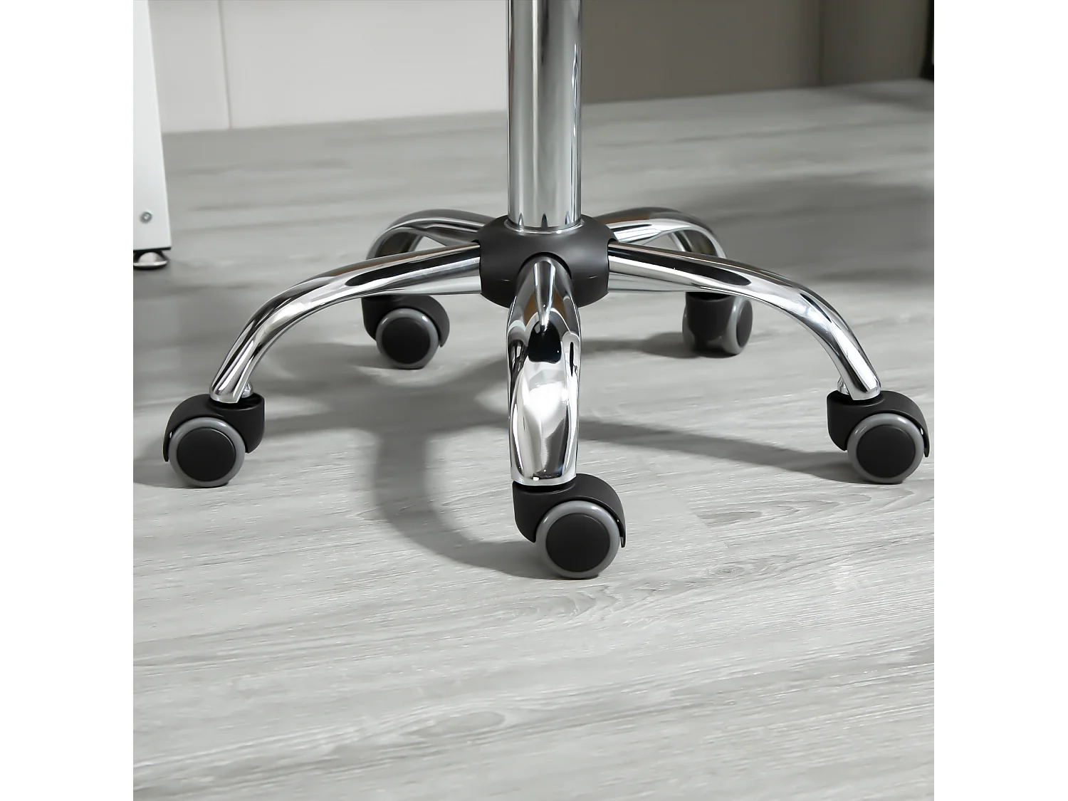 Taburete giratorio negro 35.5x35.5x63 cm HOMCOM