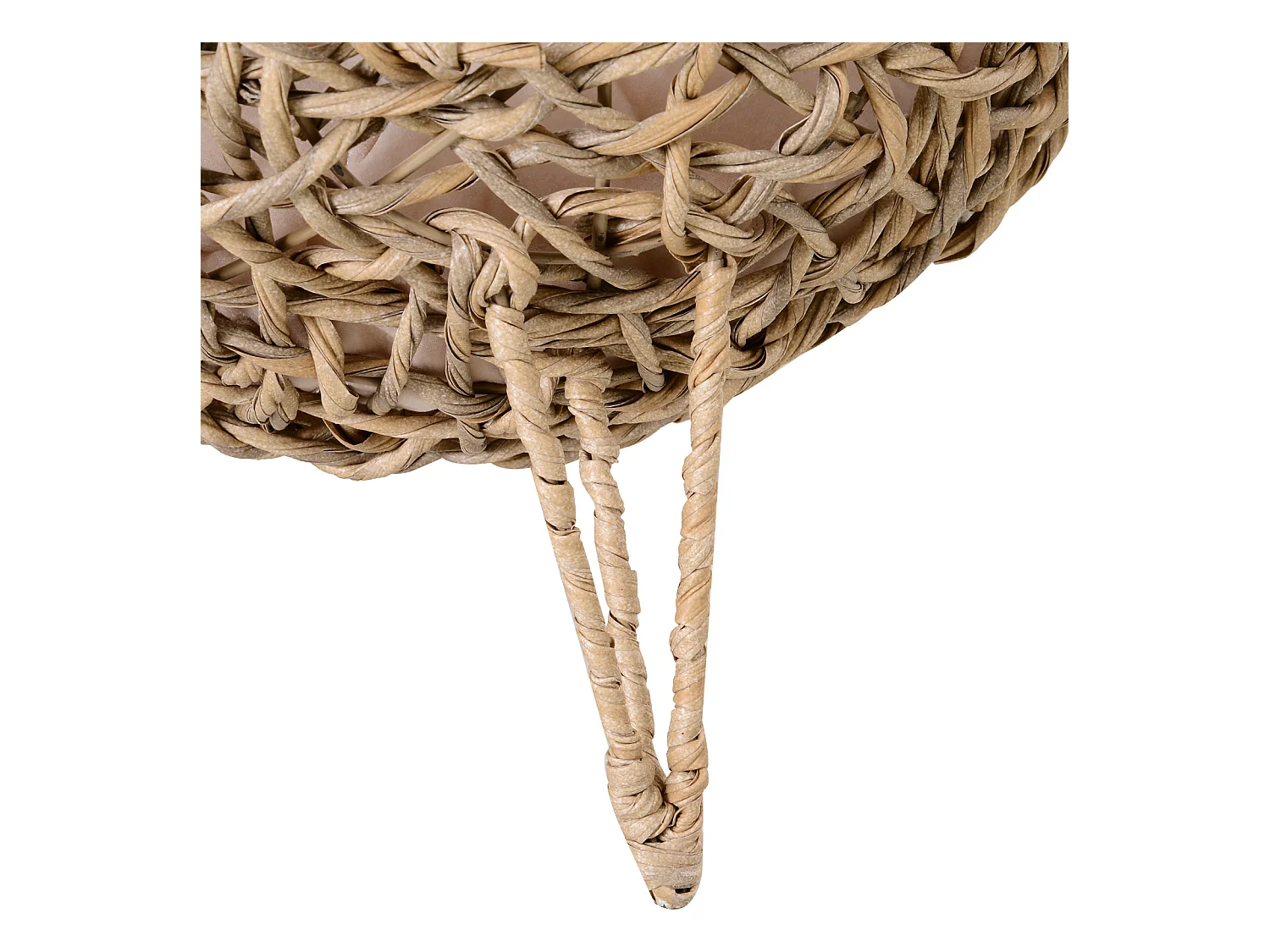 PawHut Panier chat lit chat cosy grand confort dim. Ø 52 x 58H cm coussin moelleux inclus résine tressée imitation rotin beige