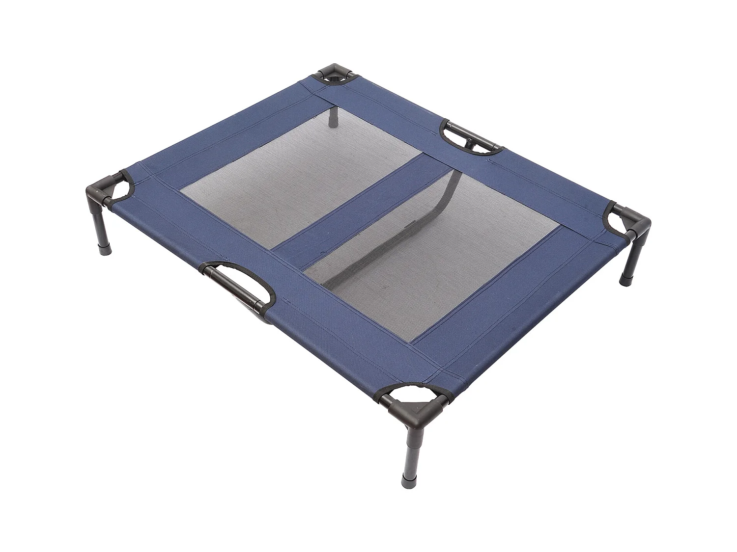 Lit sur pieds XXL pour chien chat lit de camp animal lit surélevé tissu oxford textilène micro-perforé 92L x 76l x 18H cm bleu marine