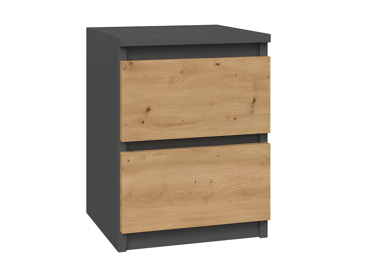 ASTER - Table de chavet style scandinave- 30x30x40 cm - Chevet 2 tiroirs - Meuble de chambre