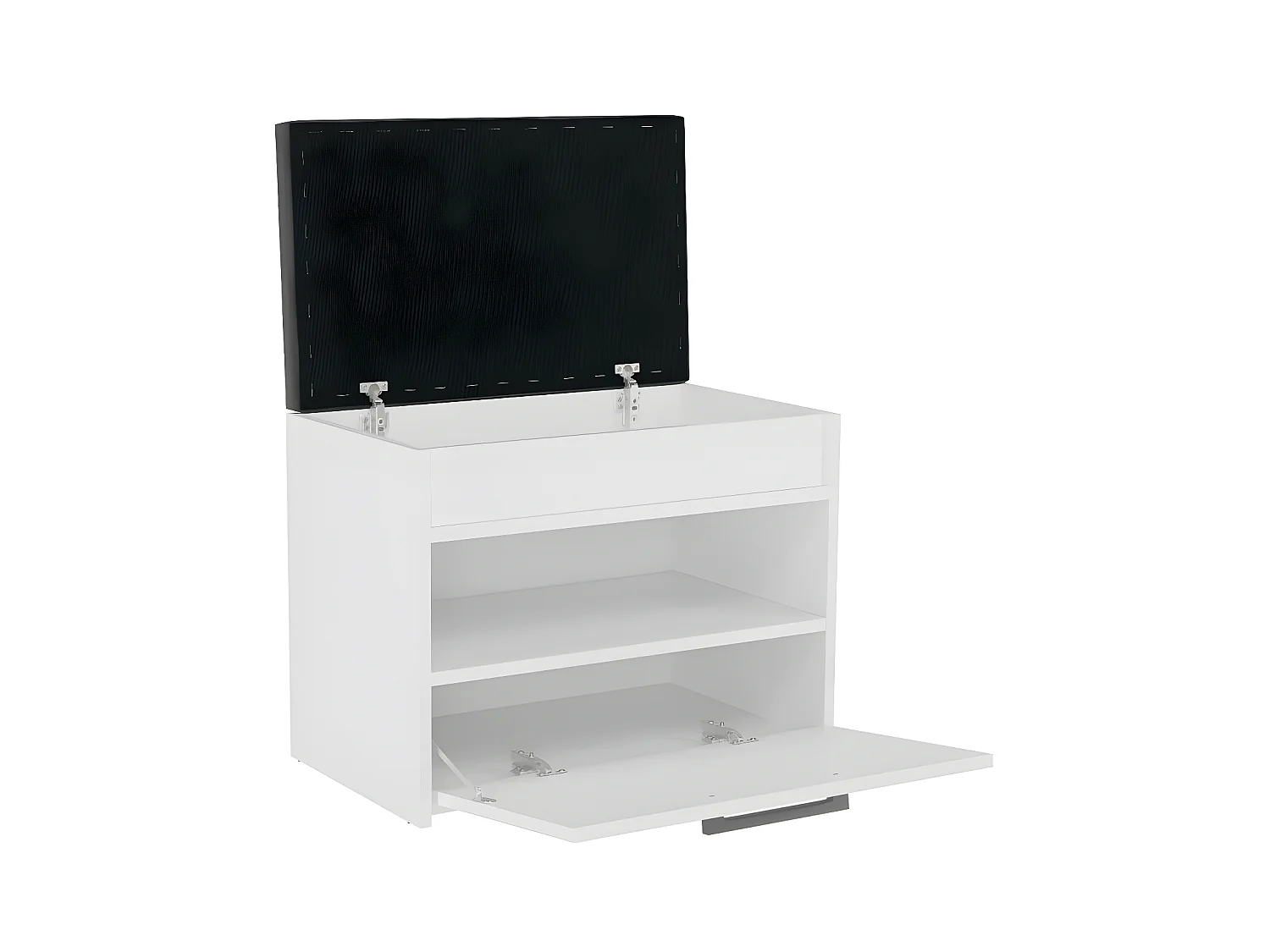 PARMI - Schuhmöbel skandinavischer Stil Eingang - 60x35x49 - Bank mit Aufbewahrung