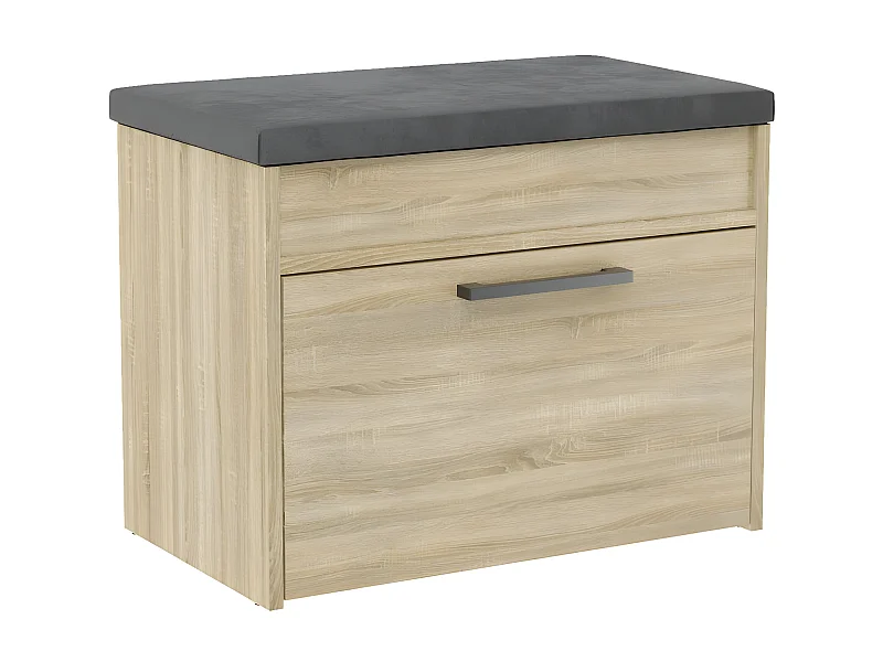 PARMI - Mueble de entrada zapatero estilo escandinavo - 60x35x49 - Banco con almacenaje