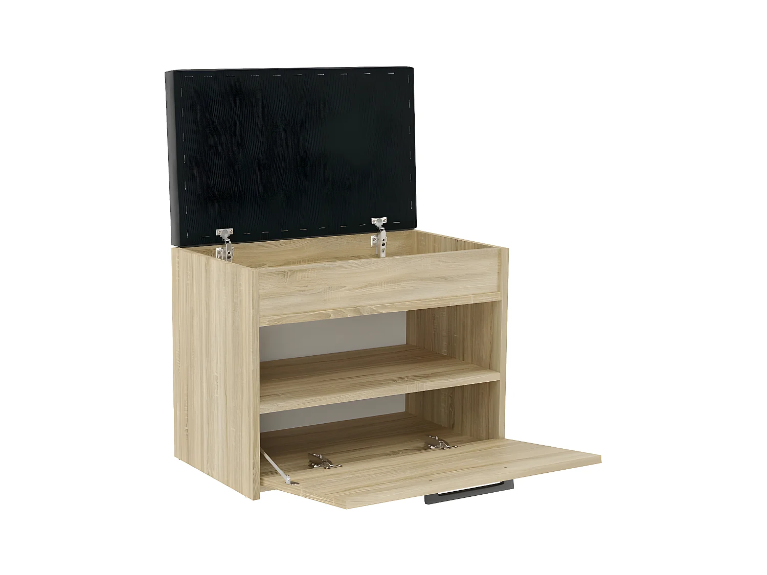 PARMI - Meuble à chaussures style scandinave entrée - 60x35x49 - Banc avec rangement