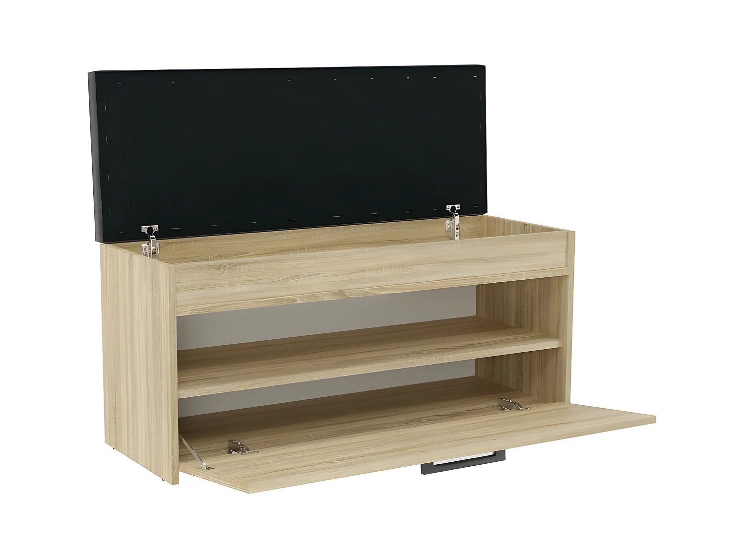 PARMI - Entrada zapatero estilo escandinavo - 100x35x49 - Banco con almacenaje