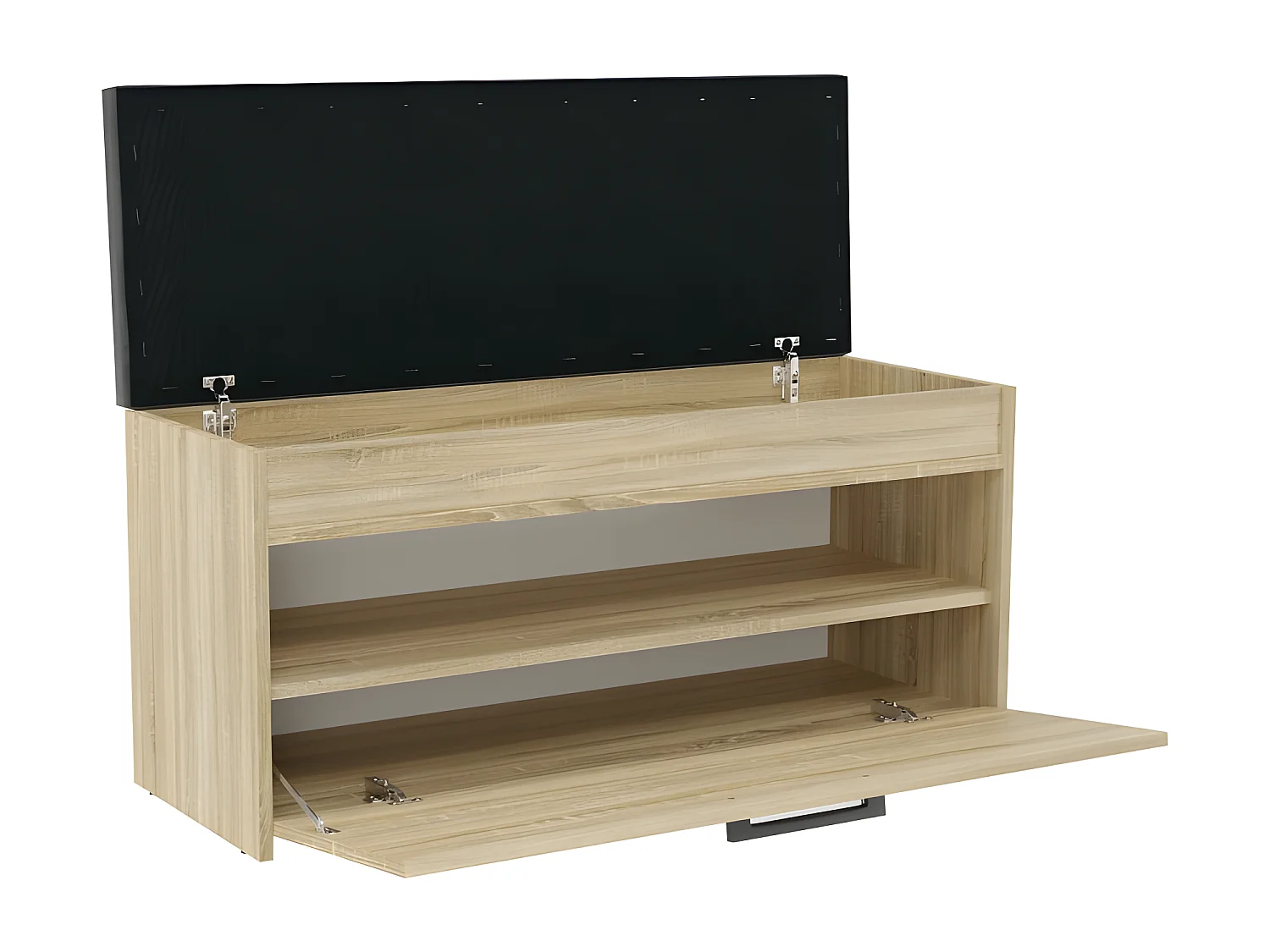 PARMI - Entrada zapatero estilo escandinavo - 100x35x49 - Banco con almacenaje