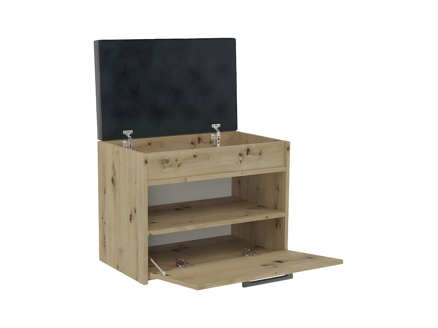 PARMI - Schuhmöbel skandinavischer Stil Eingang - 60x35x49 - Bank mit Aufbewahrung