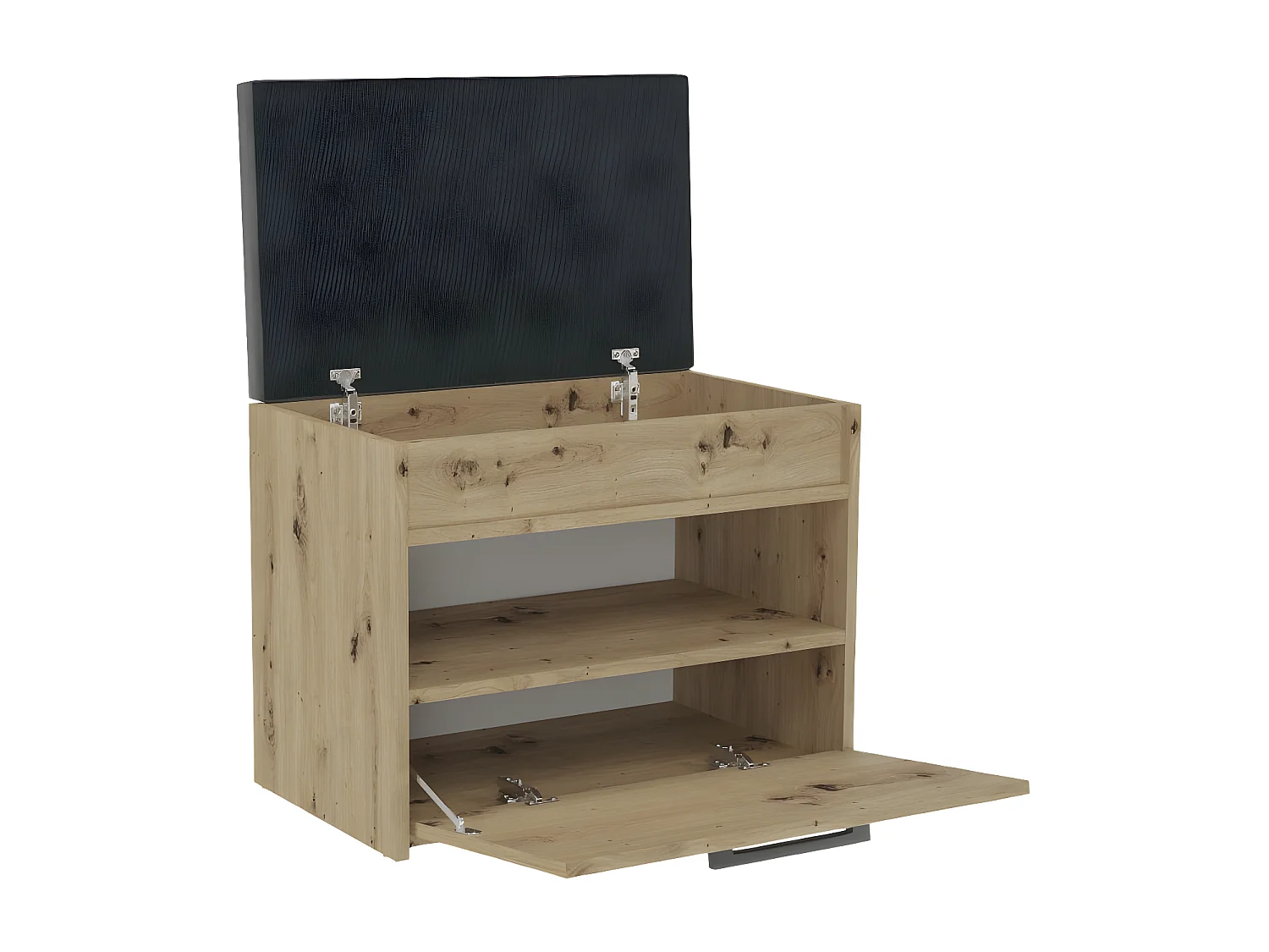 PARMI - Schuhmöbel skandinavischer Stil Eingang - 60x35x49 - Bank mit Aufbewahrung