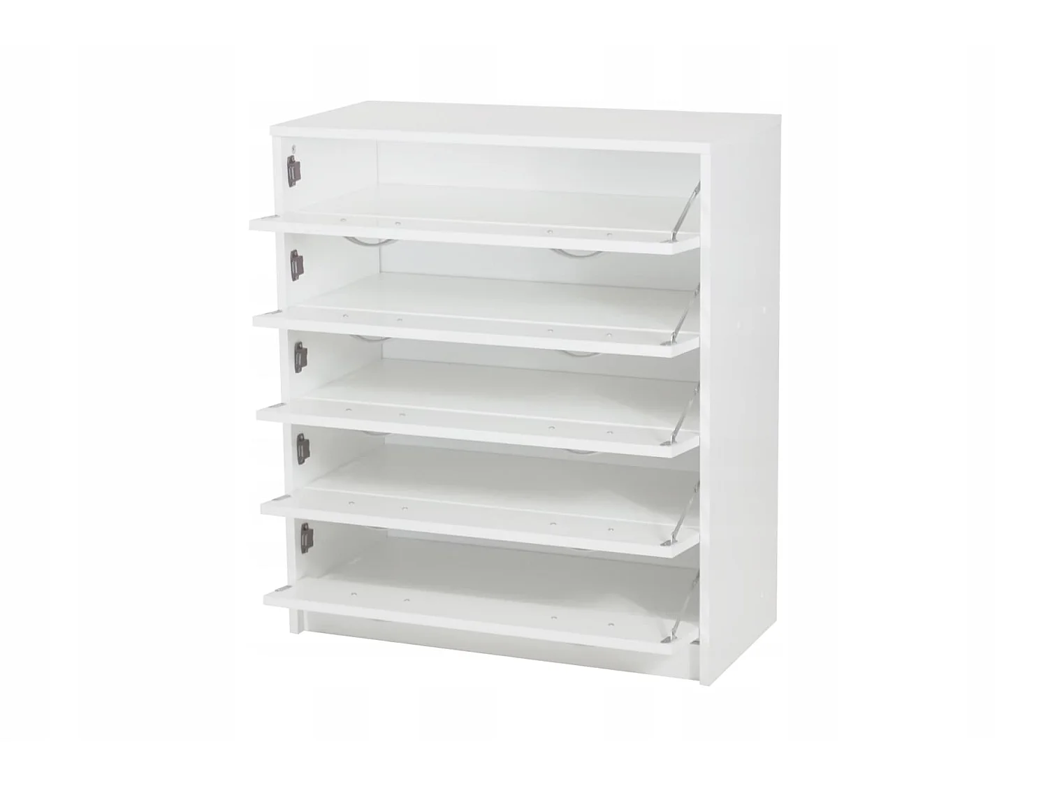 ROMER - Meuble à chaussures 5 compartiments -74x35x85 cm - Rangement chaussures - 20 paires max