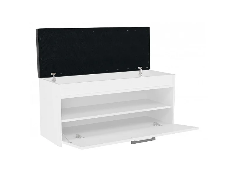 PARMI - Scarpiera da ingresso in stile scandinavo - 100x35x49 - Panca con contenitore
