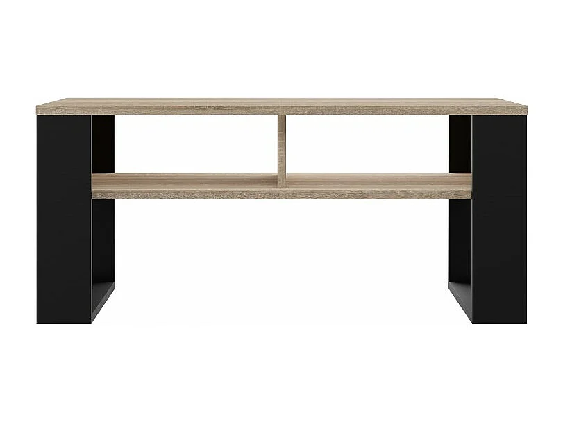 AUREA - Tavolino rettangolare in stile Loft - Dimensioni 90x58x50 cm - Tavolino con 2 ripiani