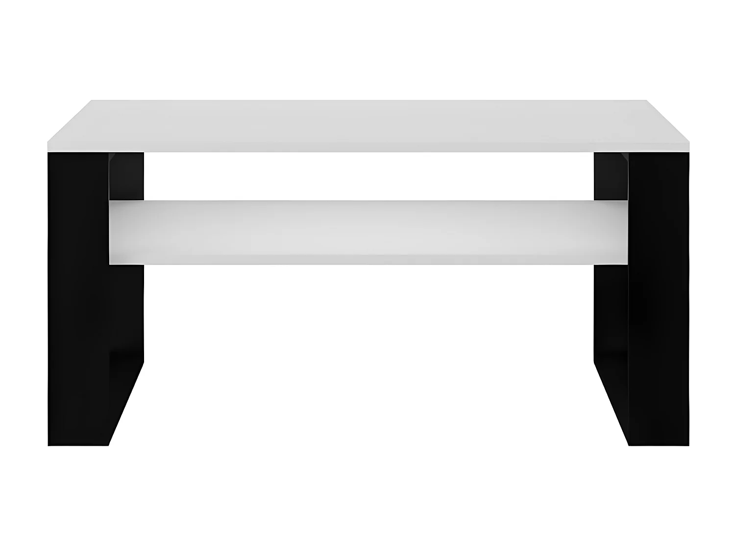 ASISA - Table basse rectangulaire style loft - Dimensions 90x58x50 cm - Table basse avec étagère