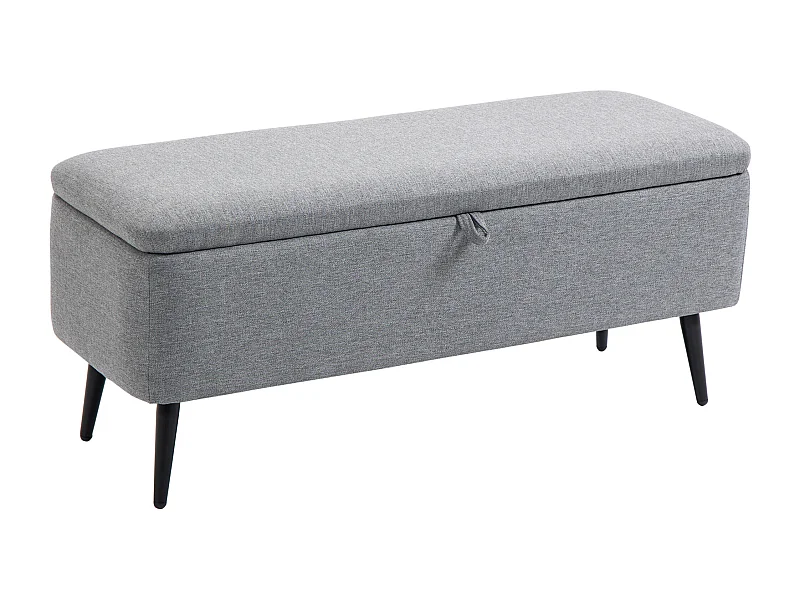 Banco de almacenaje gris 102x40x39.5 cm HOMCOM