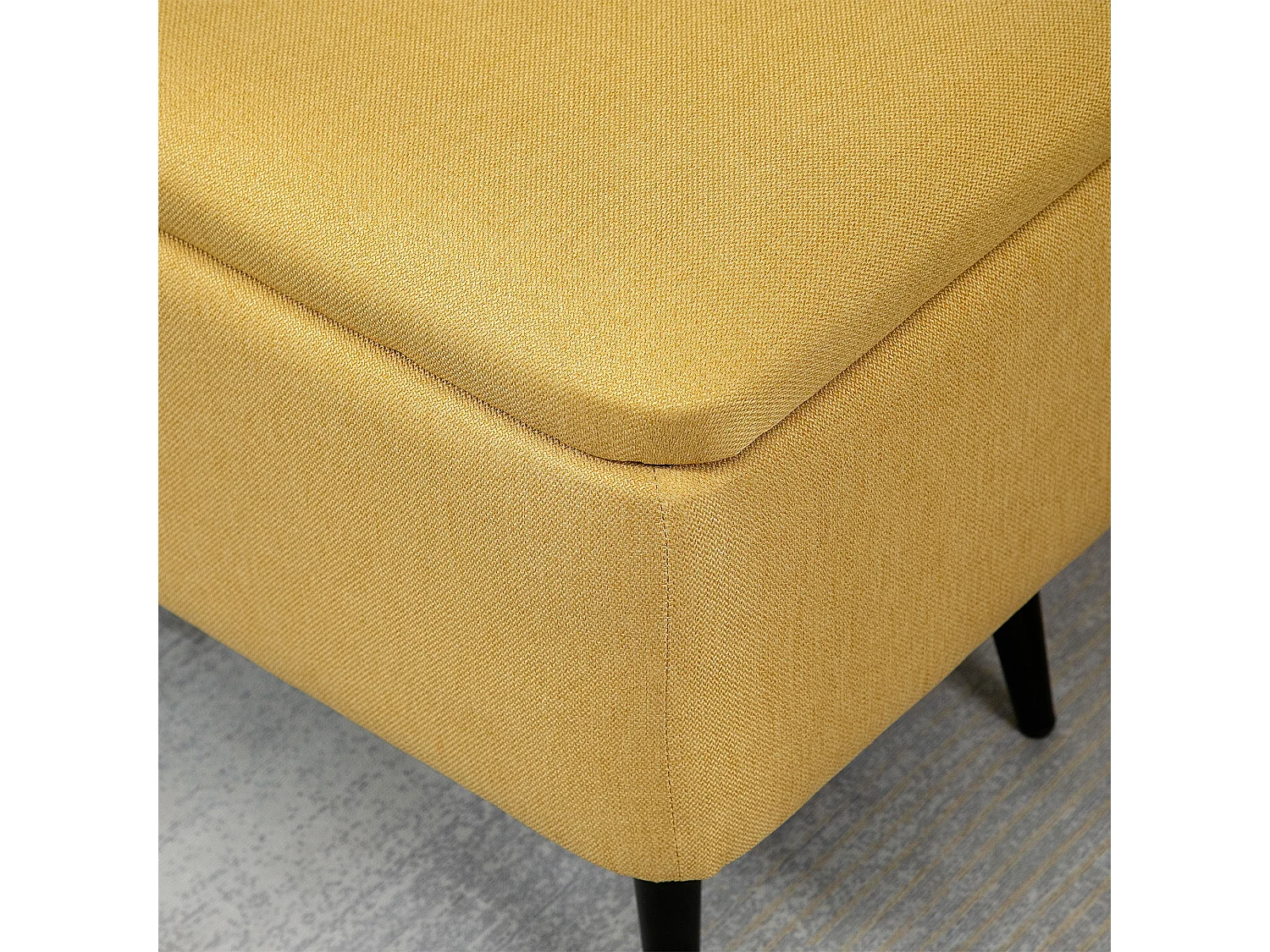 Banco de almacenaje amarillo 102x40x39.5 cm HOMCOM