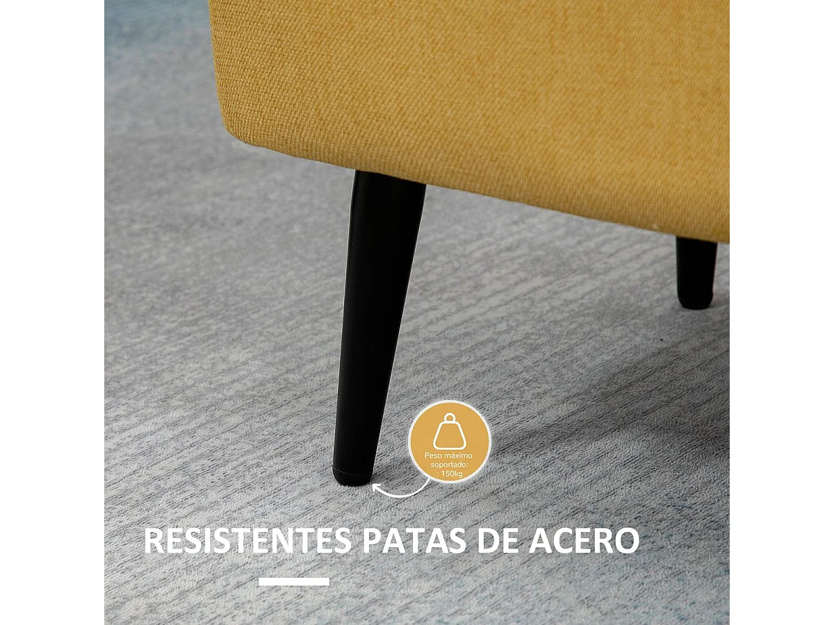 Banco de almacenaje amarillo 102x40x39.5 cm HOMCOM