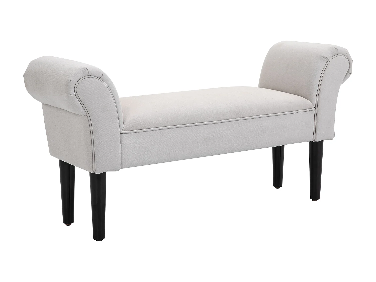 Banco de cama gris 102x36x51cm HOMCOM