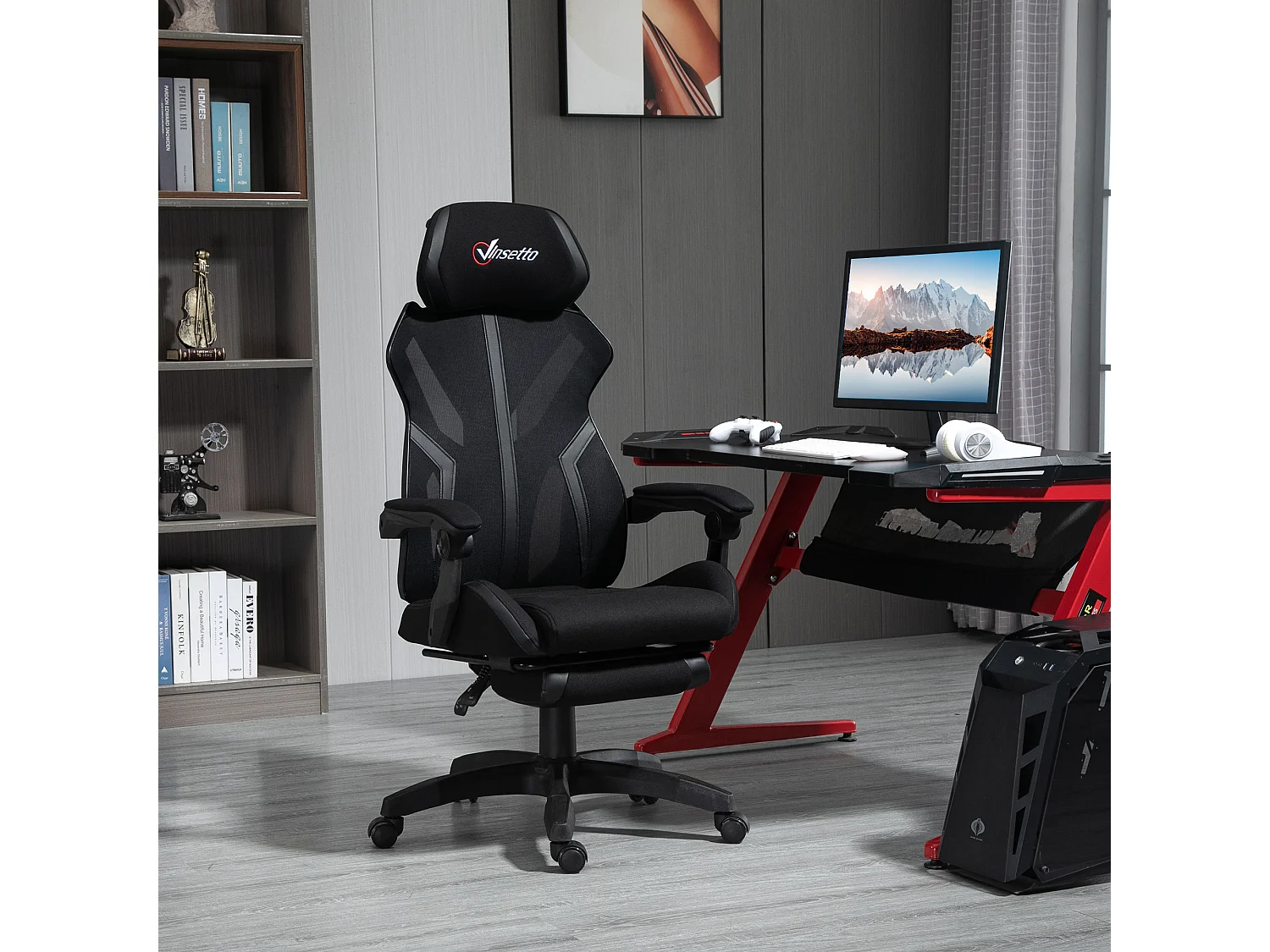 Silla de oficina negro 65x65x129 cm Vinsetto