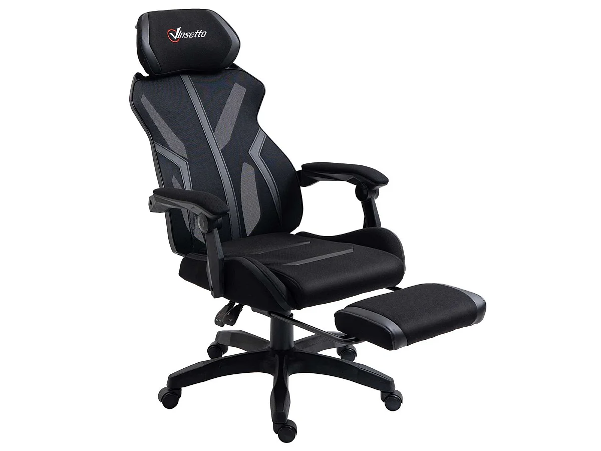 Silla de oficina negro 65x65x129 cm Vinsetto