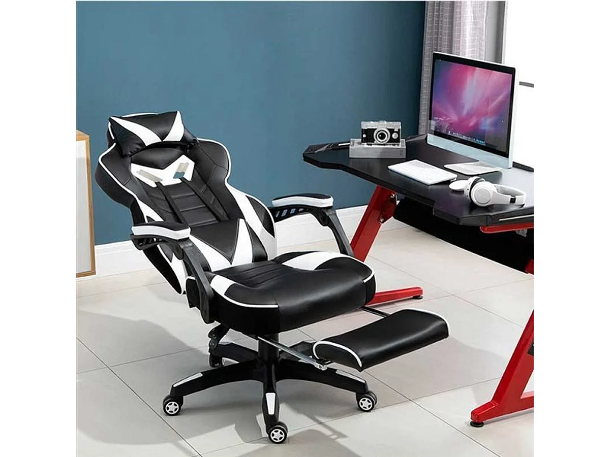 Silla para gaming blanco 65x70x128.5 cm Vinsetto