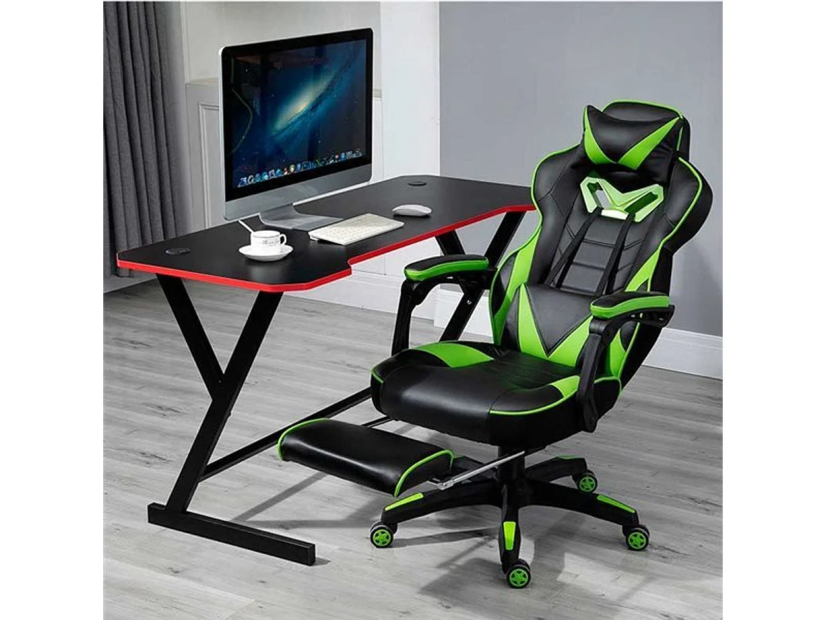 Silla para gaming verde 65x70x128.5 cm Vinsetto