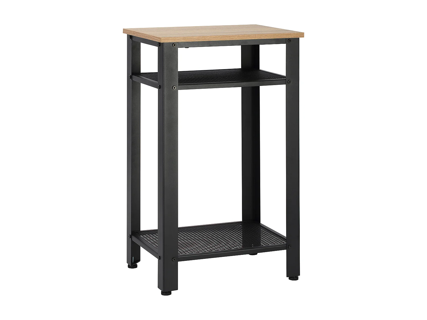 Mesa auxiliar roble y negro 45x35x75 cm HOMCOM