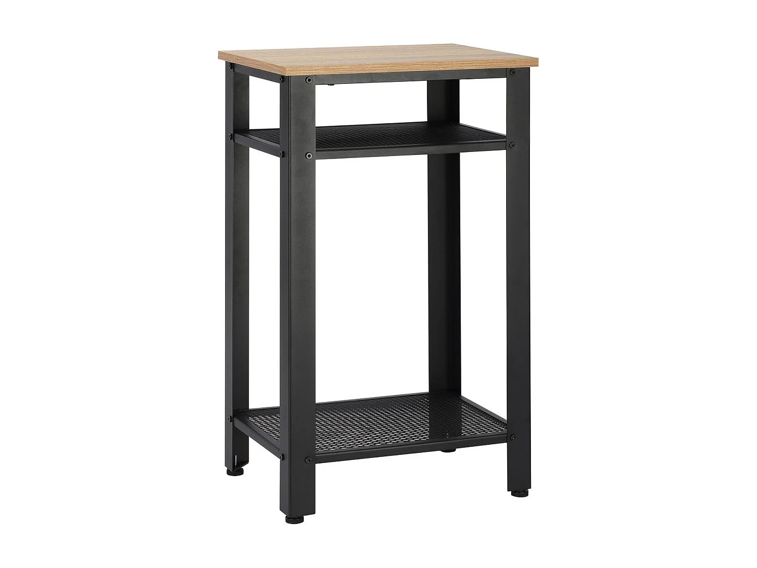 Mesa auxiliar roble y negro 45x35x75 cm HOMCOM