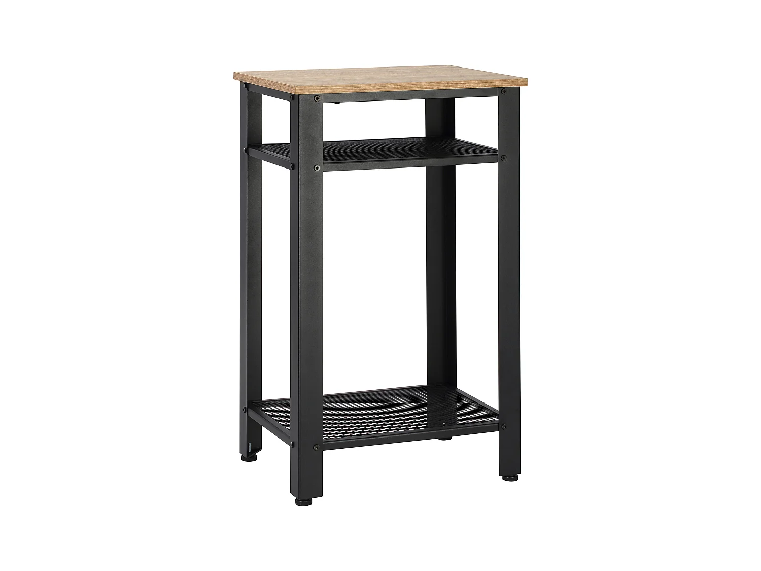 Mesa auxiliar roble y negro 45x35x75 cm HOMCOM