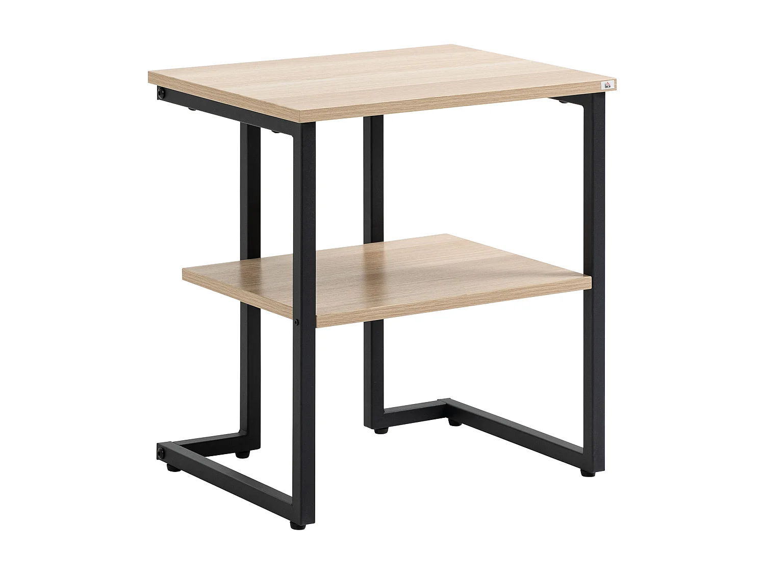 Mesa auxiliar madera natural 45x35x48 cm HOMCOM