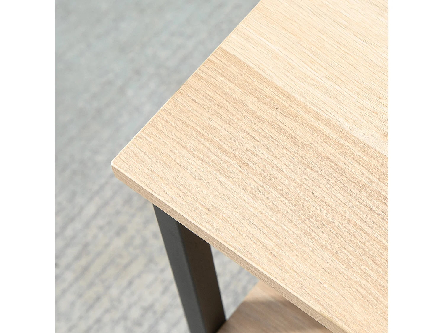 Mesa auxiliar madera natural 45x35x48 cm HOMCOM