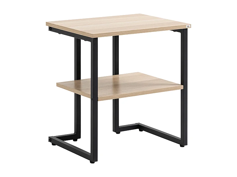 Mesa auxiliar madera natural 45x35x48 cm HOMCOM