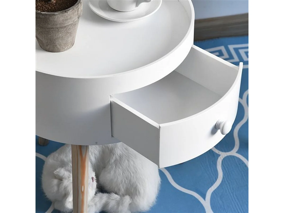 Mesita de noche blanco 38x38x45 cm HOMCOM