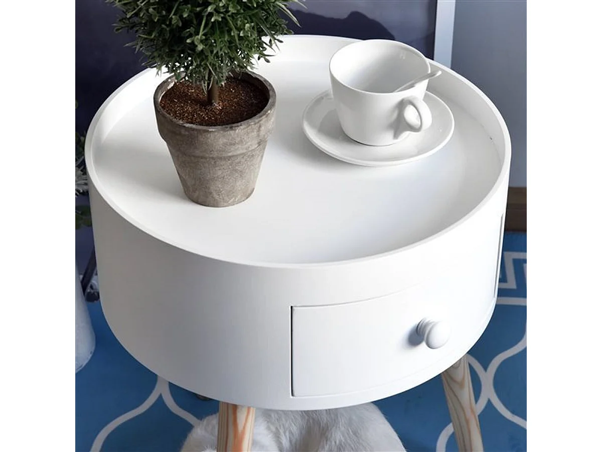 Mesita de noche blanco 38x38x45 cm HOMCOM