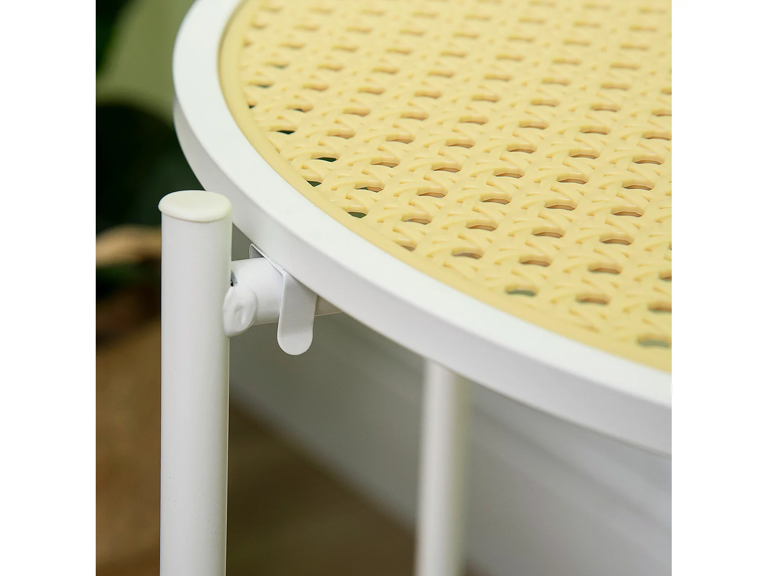 Mesa auxiliar blanco 43.5x42.5x60 cm HOMCOM