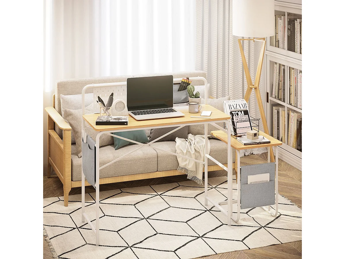 Mesa auxiliar roble 37x48x55.8 cm HOMCOM