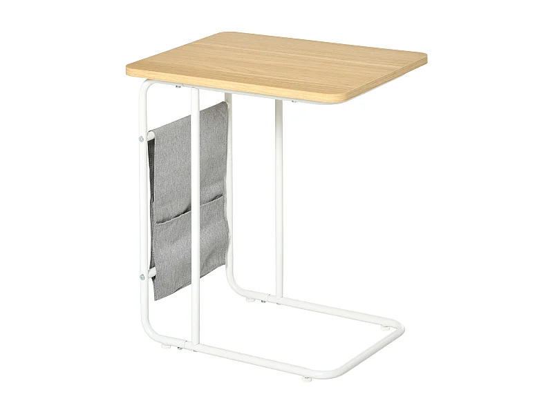 Mesa auxiliar roble 37x48x55.8 cm HOMCOM