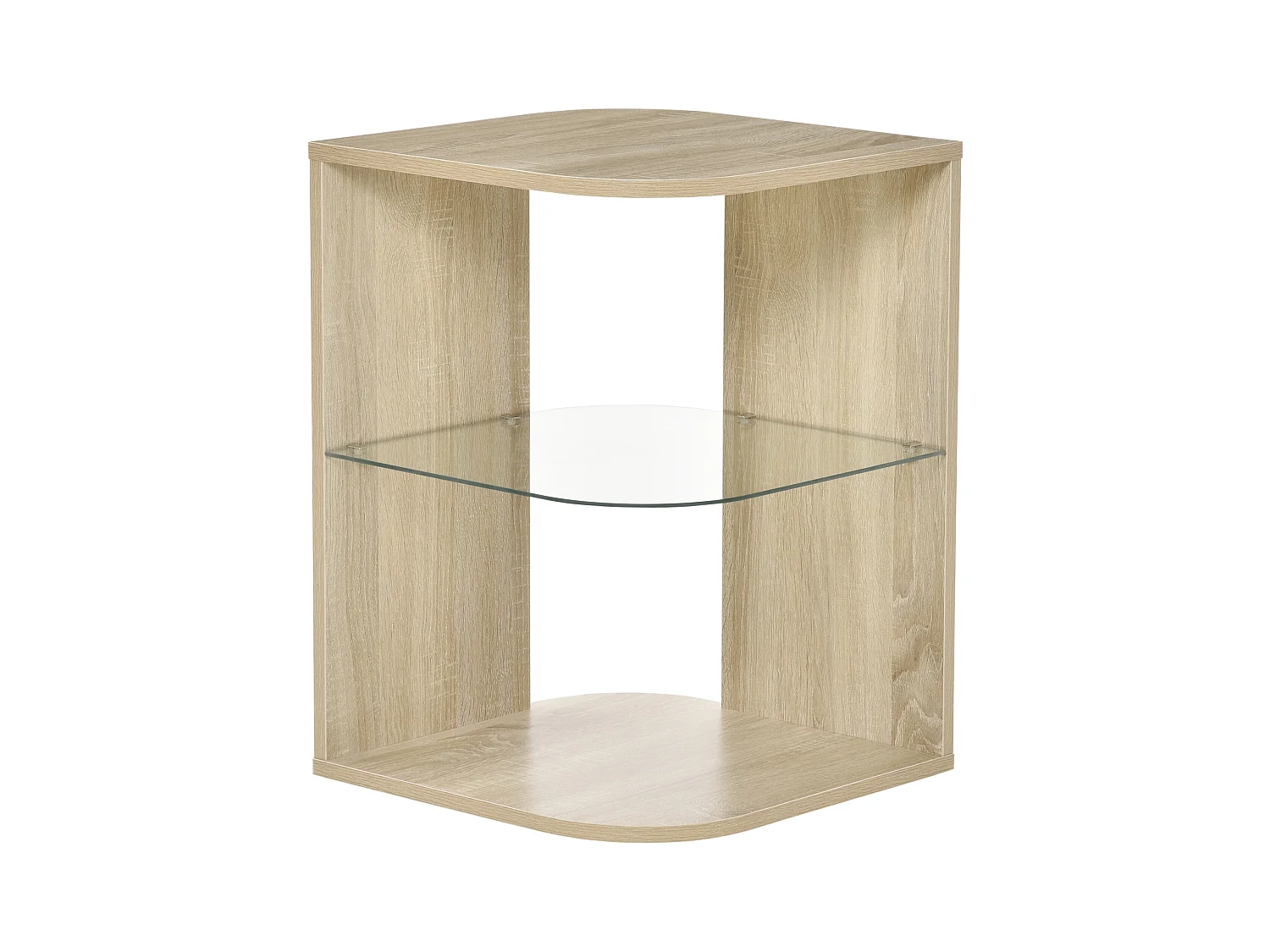 Mesita auxiliar de salón madera natural 40x40x56 cm HOMCOM