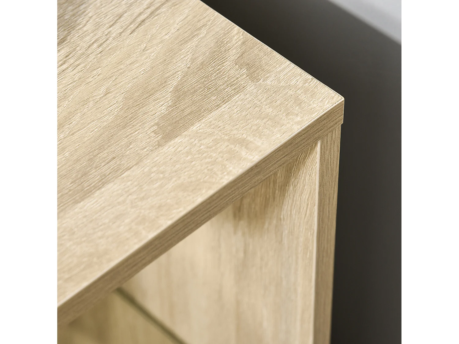 Mesita auxiliar de salón madera natural 40x40x56 cm HOMCOM