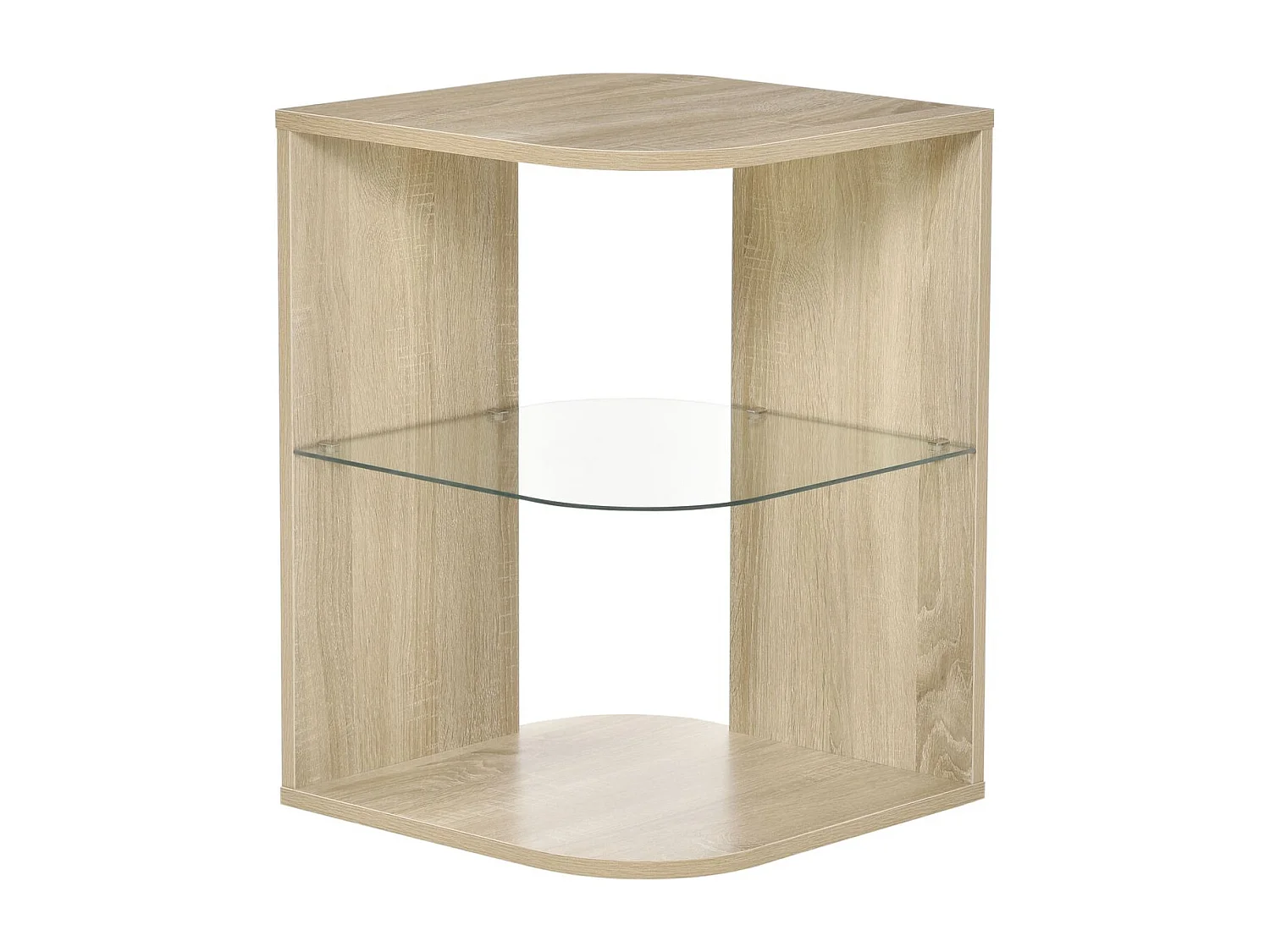 Mesita auxiliar de salón madera natural 40x40x56 cm HOMCOM